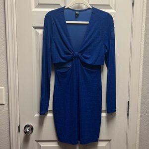 Wild Fable - Shimmery, blue dress with cutouts